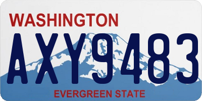 WA license plate AXY9483