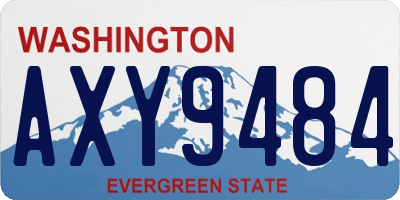 WA license plate AXY9484