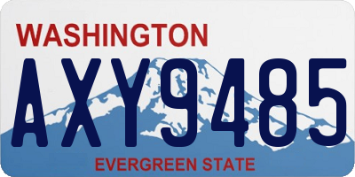 WA license plate AXY9485