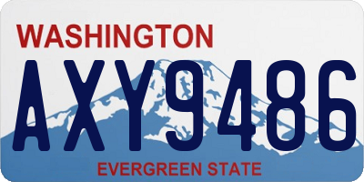 WA license plate AXY9486