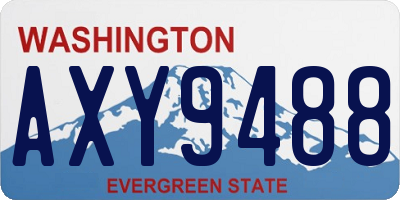 WA license plate AXY9488