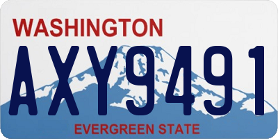WA license plate AXY9491