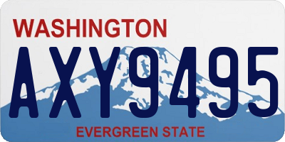 WA license plate AXY9495
