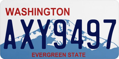 WA license plate AXY9497