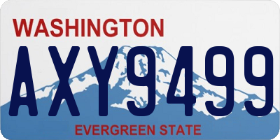 WA license plate AXY9499