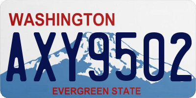 WA license plate AXY9502