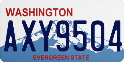WA license plate AXY9504