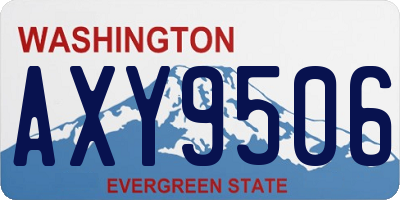 WA license plate AXY9506
