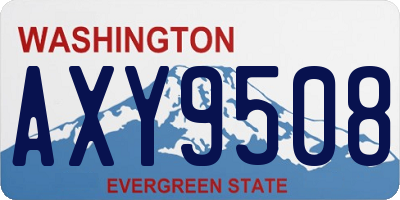 WA license plate AXY9508