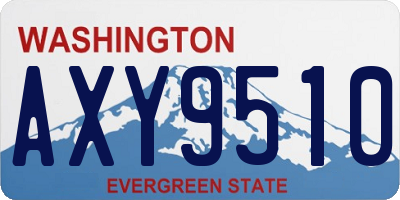 WA license plate AXY9510