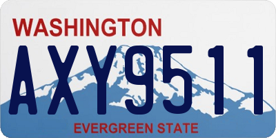 WA license plate AXY9511