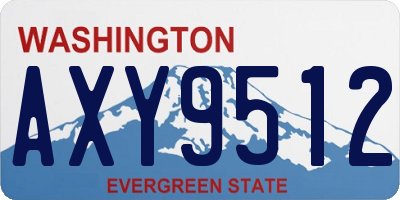 WA license plate AXY9512