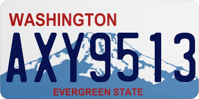 WA license plate AXY9513