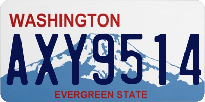 WA license plate AXY9514
