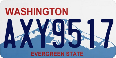 WA license plate AXY9517