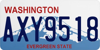 WA license plate AXY9518