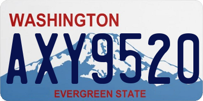 WA license plate AXY9520