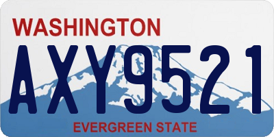 WA license plate AXY9521