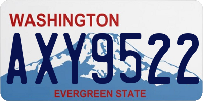WA license plate AXY9522