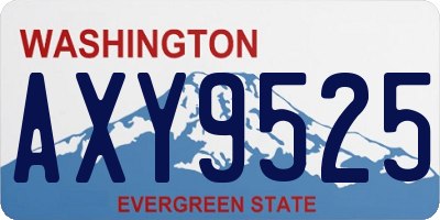 WA license plate AXY9525
