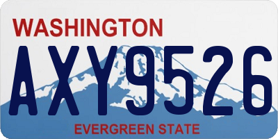 WA license plate AXY9526