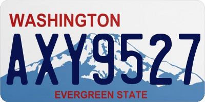 WA license plate AXY9527