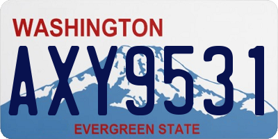 WA license plate AXY9531