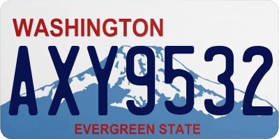 WA license plate AXY9532