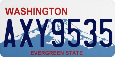 WA license plate AXY9535