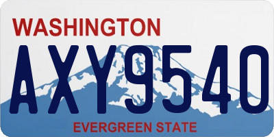 WA license plate AXY9540