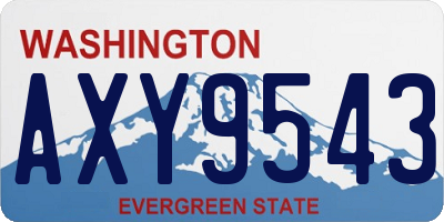 WA license plate AXY9543