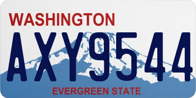 WA license plate AXY9544