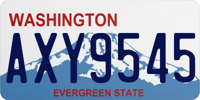 WA license plate AXY9545