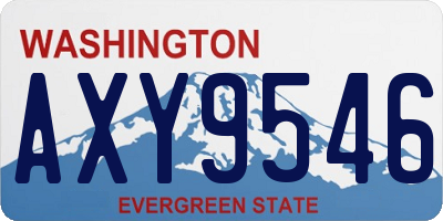 WA license plate AXY9546