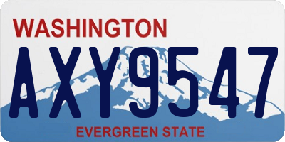 WA license plate AXY9547