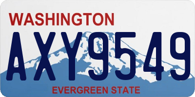 WA license plate AXY9549