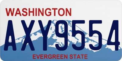 WA license plate AXY9554