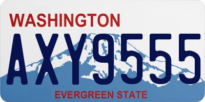 WA license plate AXY9555