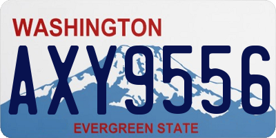 WA license plate AXY9556
