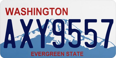 WA license plate AXY9557