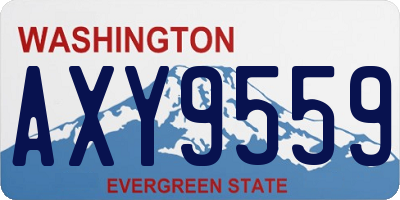 WA license plate AXY9559