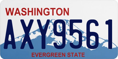 WA license plate AXY9561