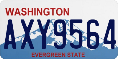 WA license plate AXY9564