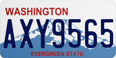 WA license plate AXY9565