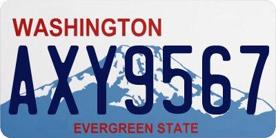WA license plate AXY9567