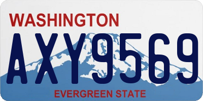 WA license plate AXY9569
