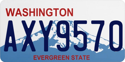 WA license plate AXY9570