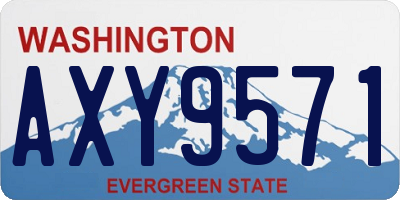 WA license plate AXY9571