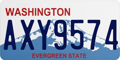 WA license plate AXY9574