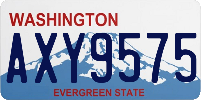 WA license plate AXY9575